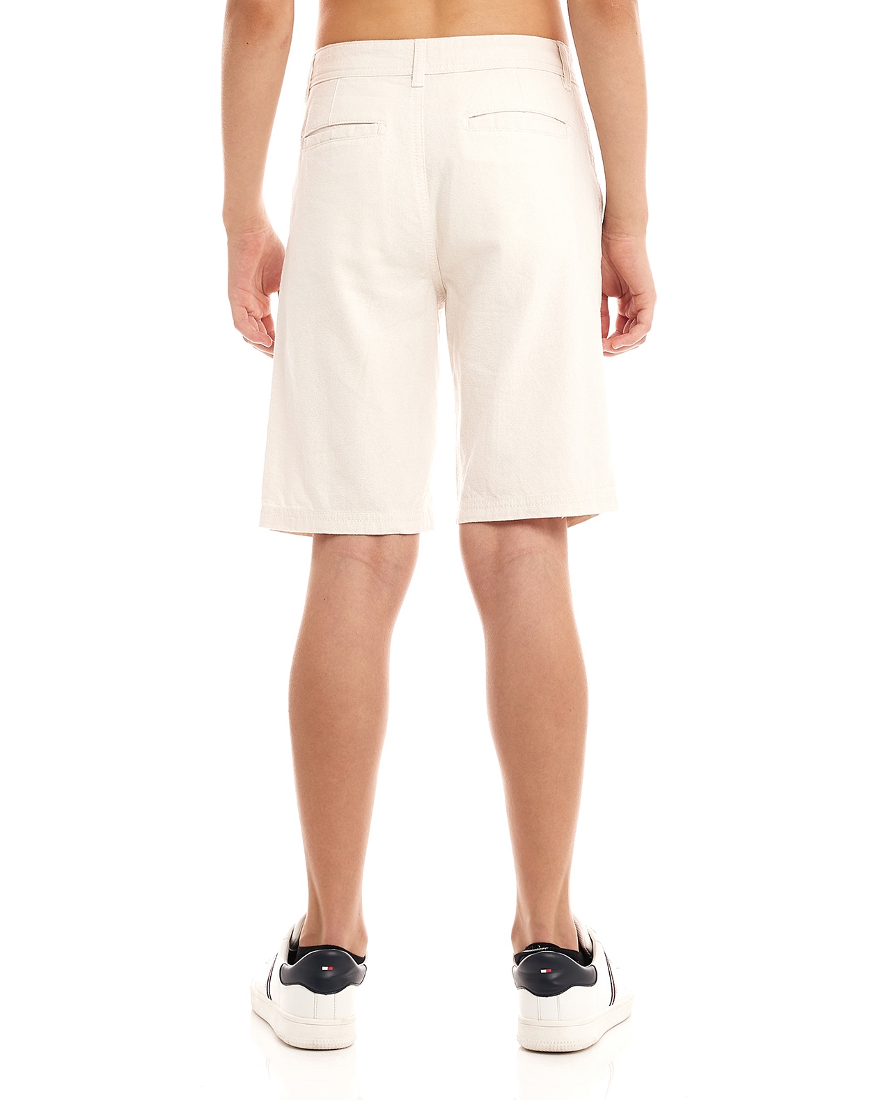 Solid Shorts with Button Closure