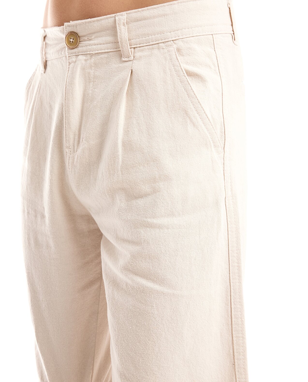 Solid Shorts with Button Closure