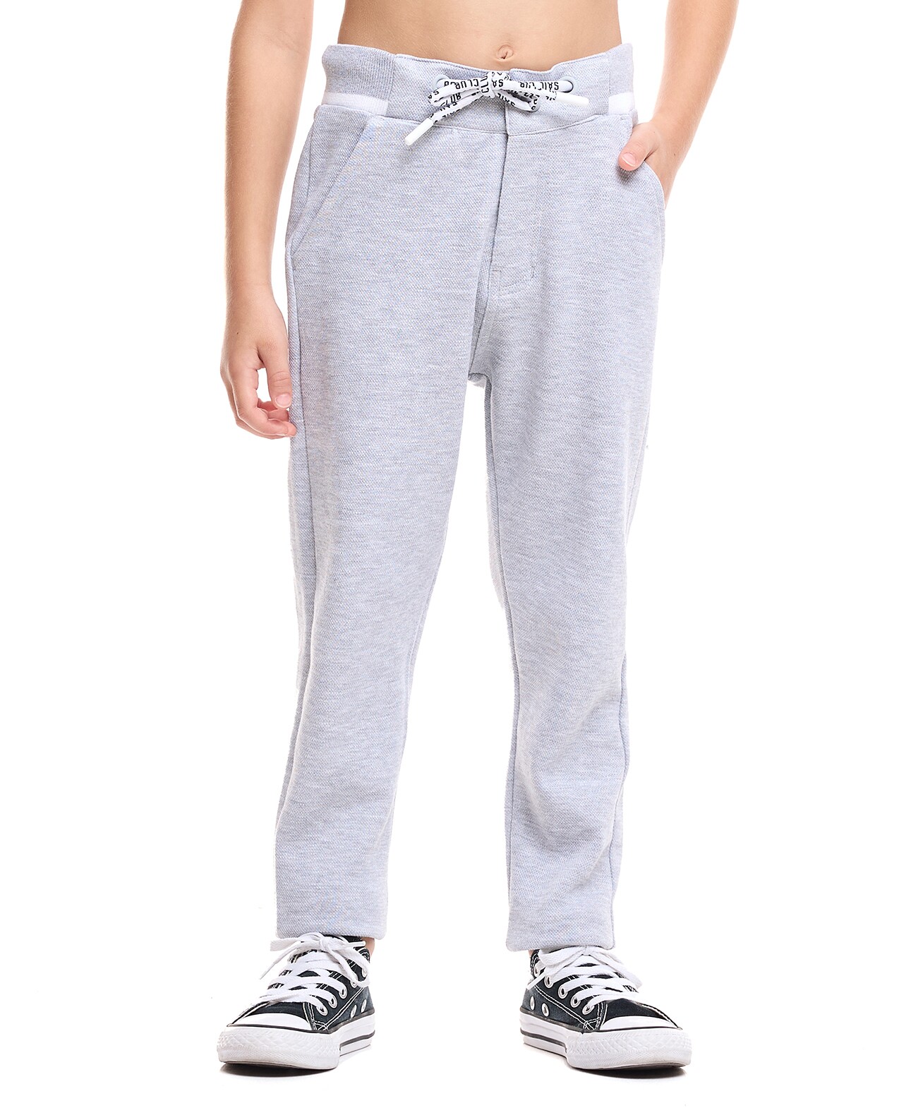 Solid Pants with Drawstring Waist