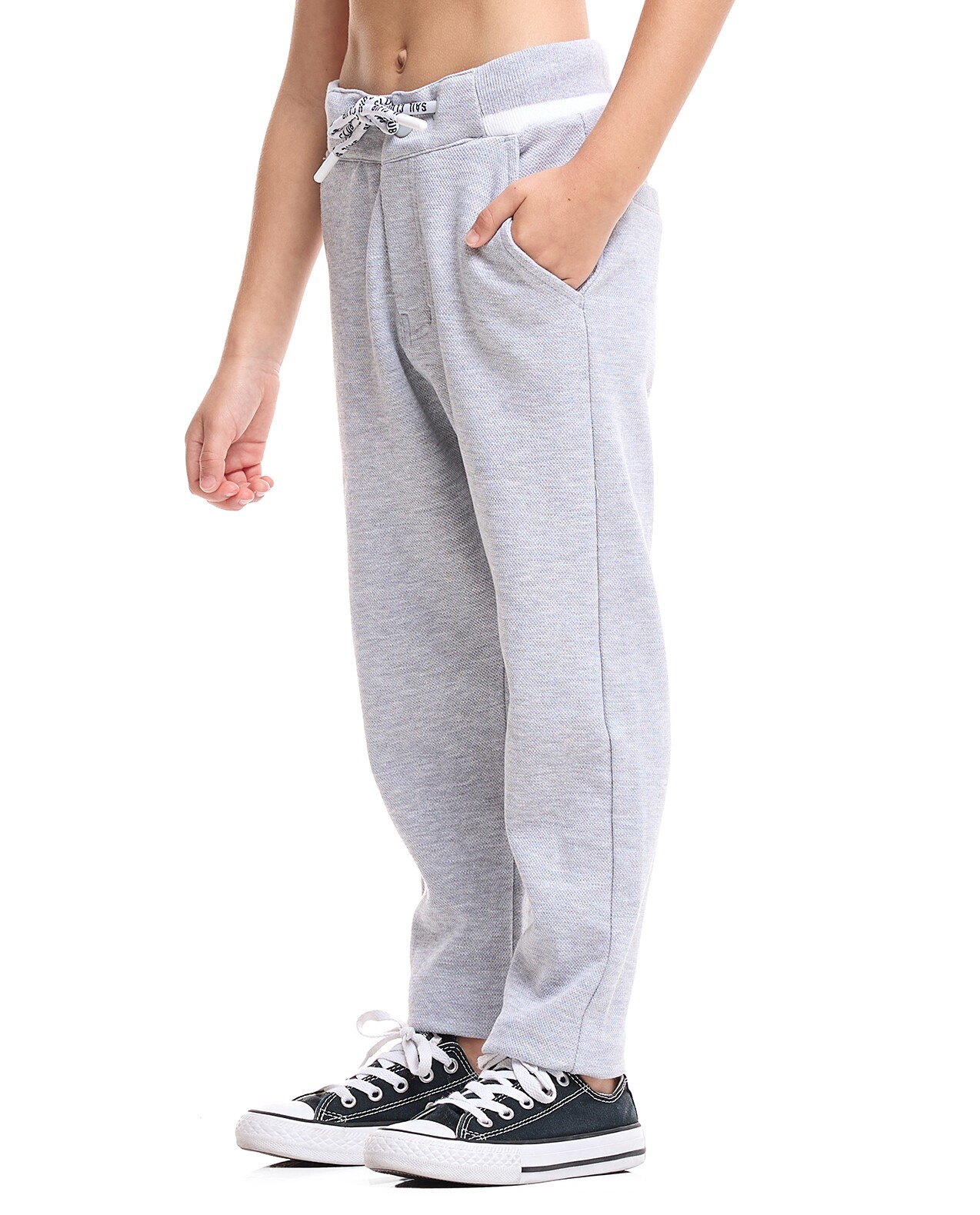 Solid Pants with Drawstring Waist