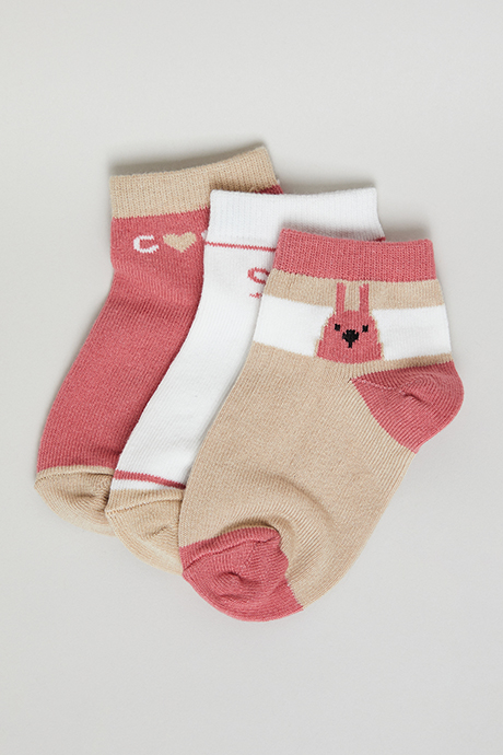 3 Pack Patterned Ankle Socks