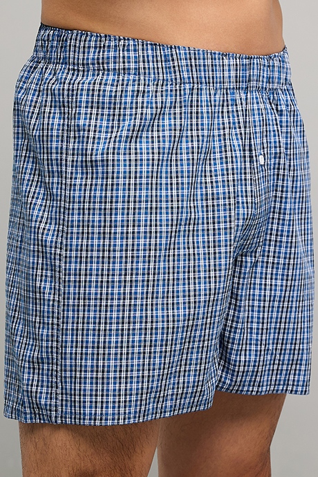 Plaid Boxer with Elastic Waist