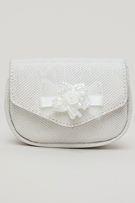 Appliqued Flap Sling Bag