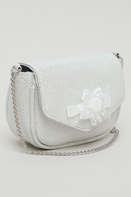 Appliqued Flap Sling Bag