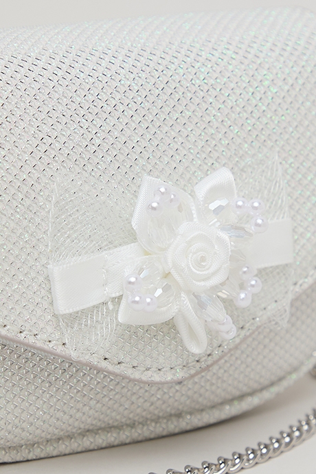 Appliqued Flap Sling Bag