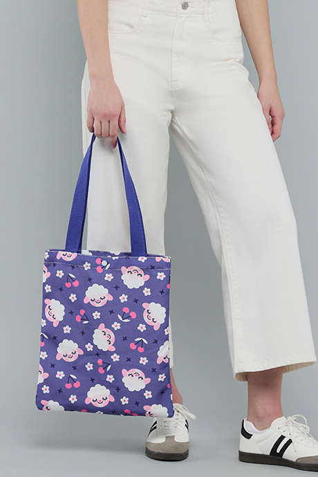 Printed Canvas Shoulder Bag