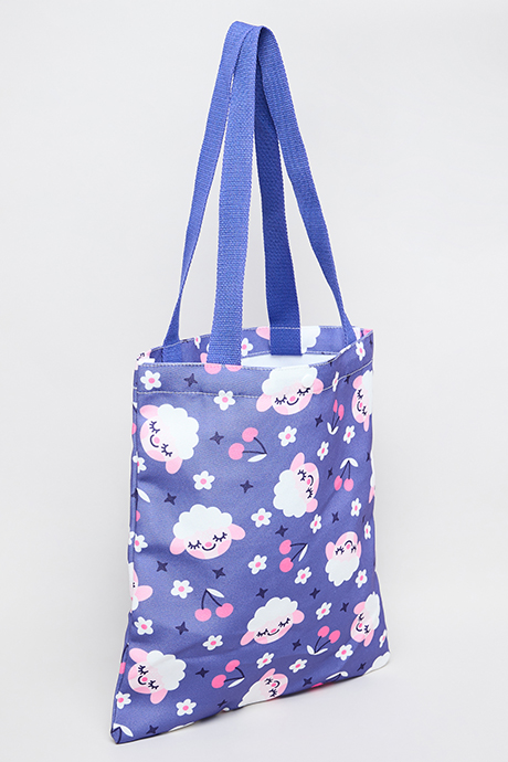 Printed Canvas Shoulder Bag