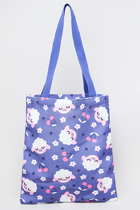 Printed Canvas Shoulder Bag