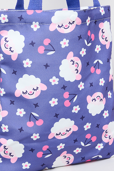 Printed Canvas Shoulder Bag