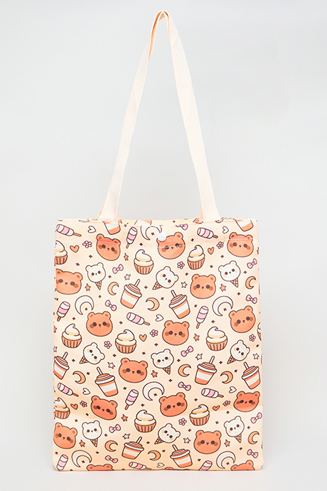 Printed Canvas Shoulder Bag