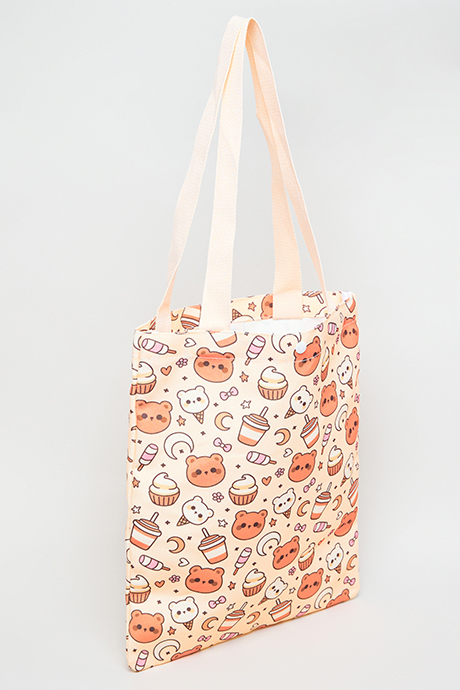 Printed Canvas Shoulder Bag