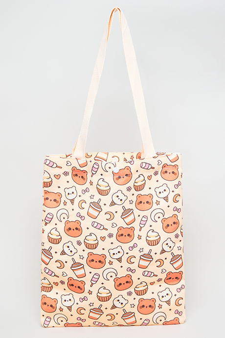 Printed Canvas Shoulder Bag