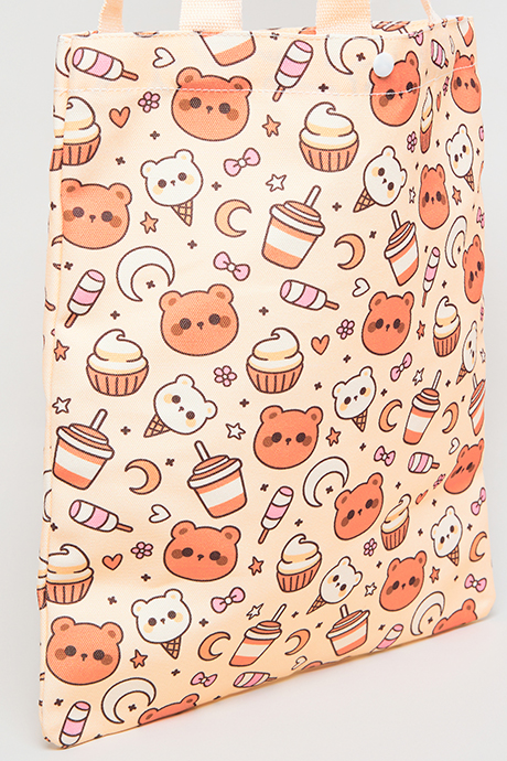 Printed Canvas Shoulder Bag