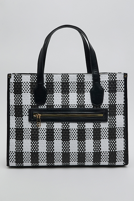 Checked Tote Bag