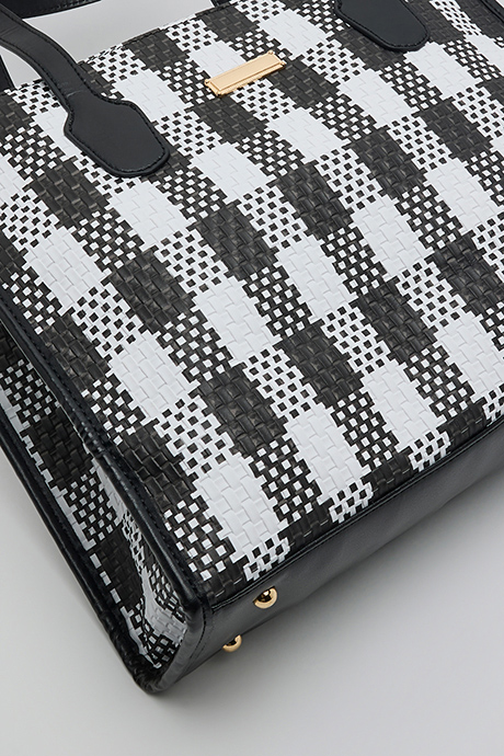 Checked Tote Bag
