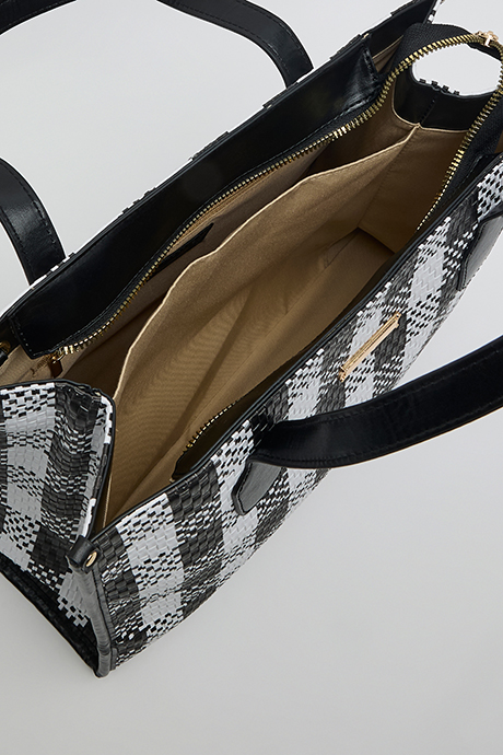 Checked Tote Bag
