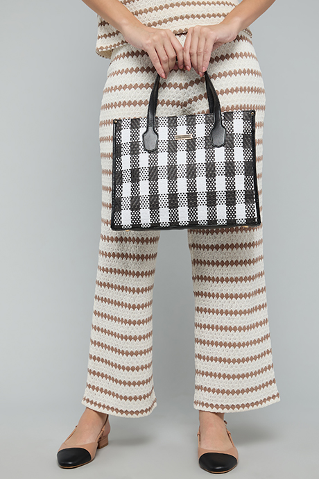 Checked Tote Bag