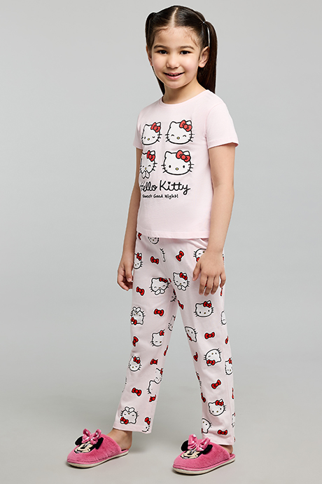 Hello Kitty Print Pyjama Set