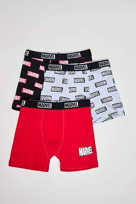 3 Pack Marvel Print Boxers