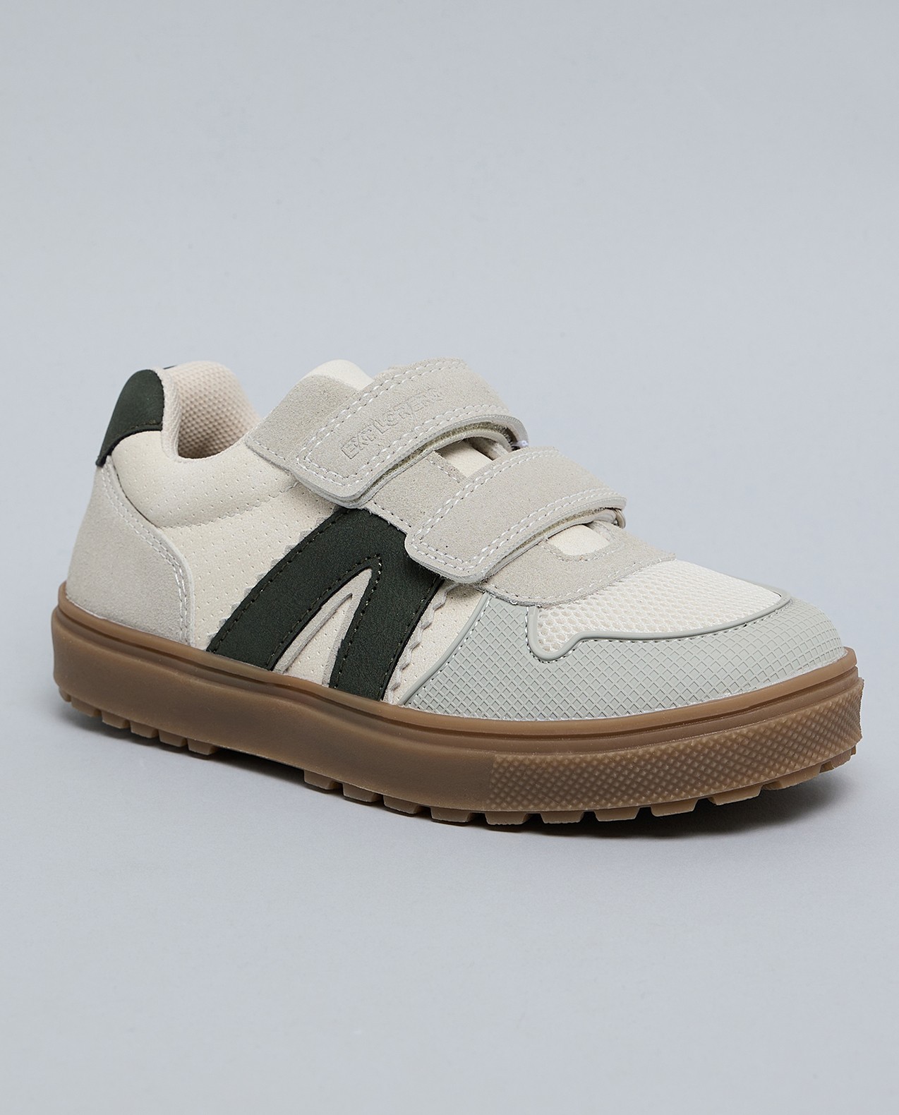 Color Block Velcro Closure Sneakers