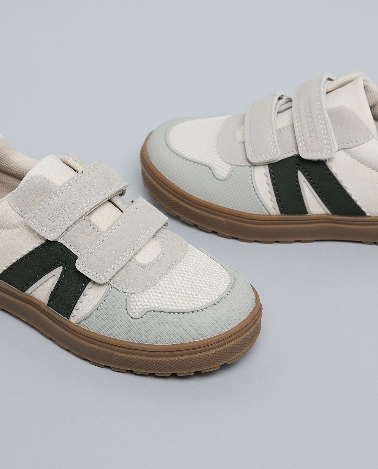 Color Block Velcro Closure Sneakers