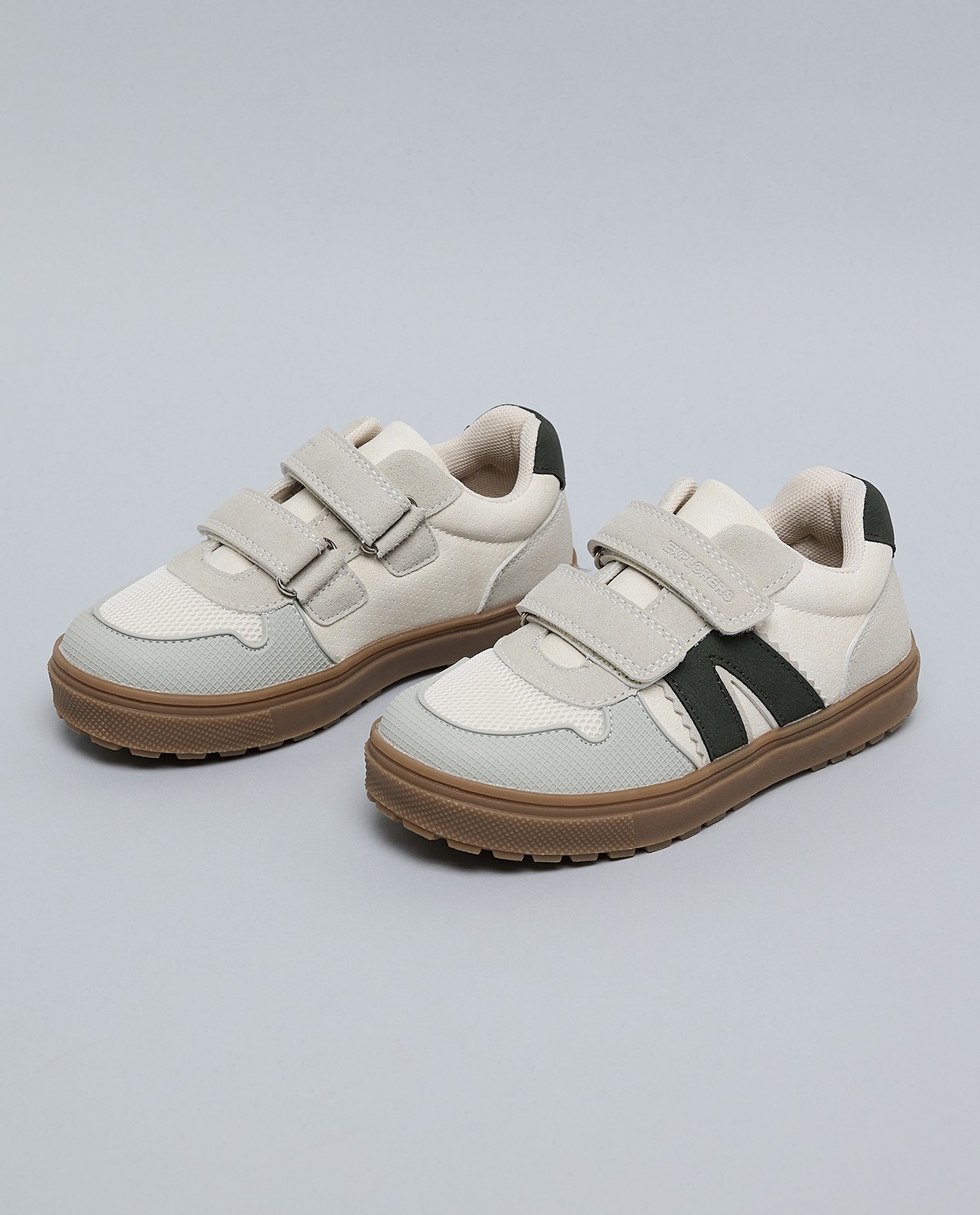 Color Block Velcro Closure Sneakers