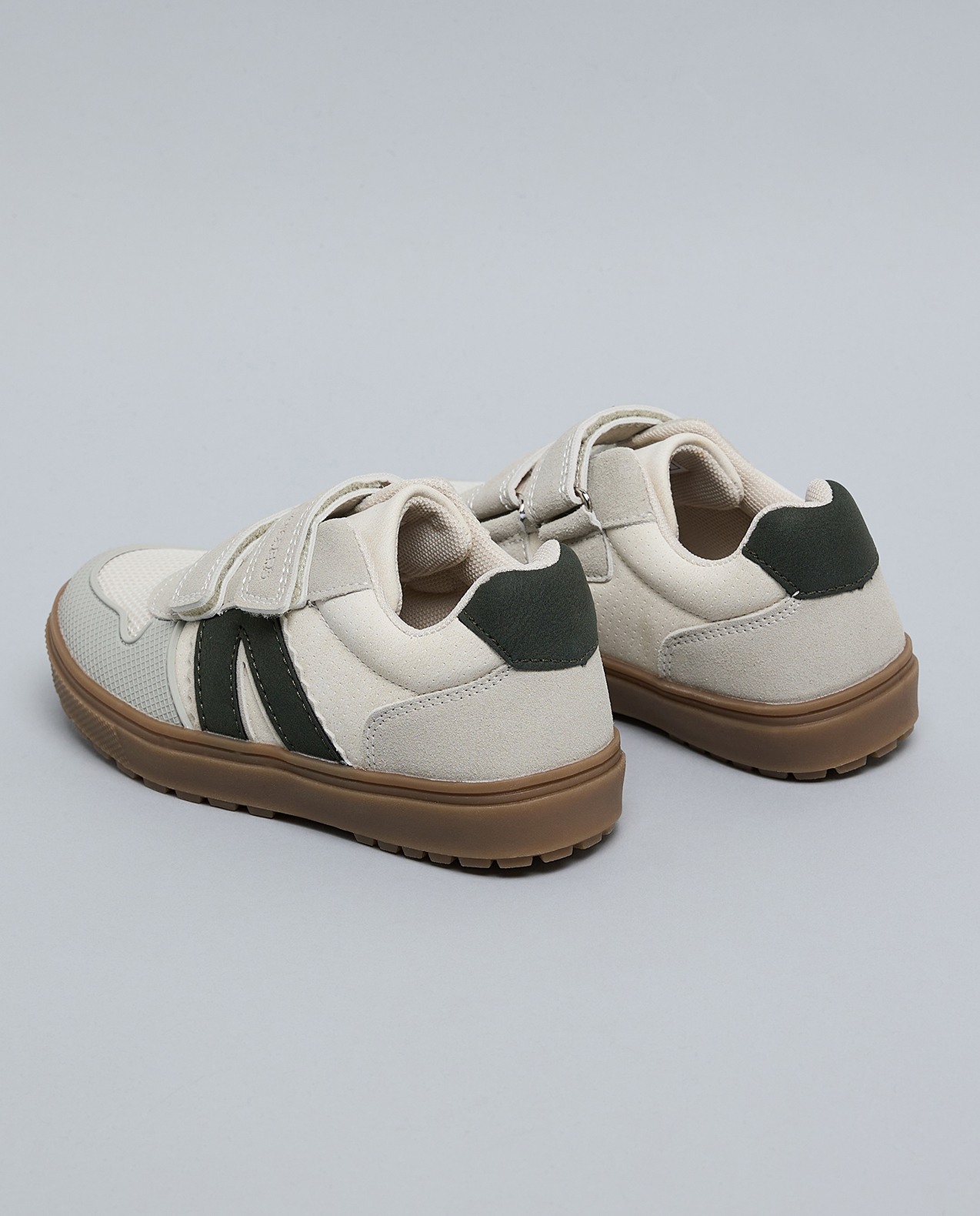 Color Block Velcro Closure Sneakers