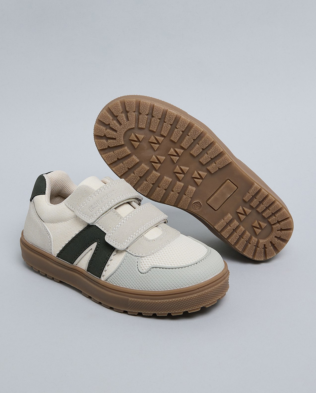 Color Block Velcro Closure Sneakers