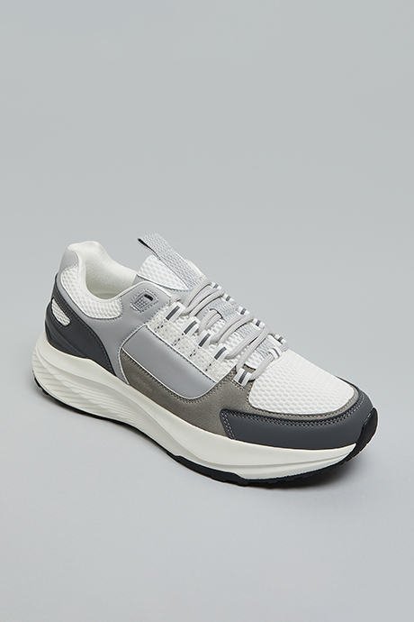 Textured Lace-Up Sneakers