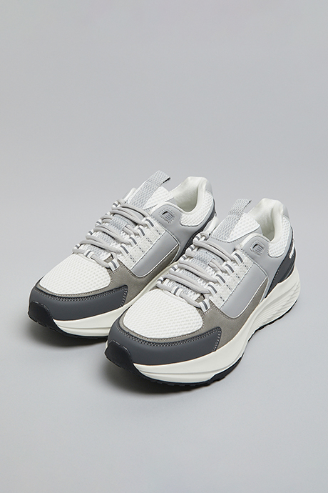 Textured Lace-Up Sneakers