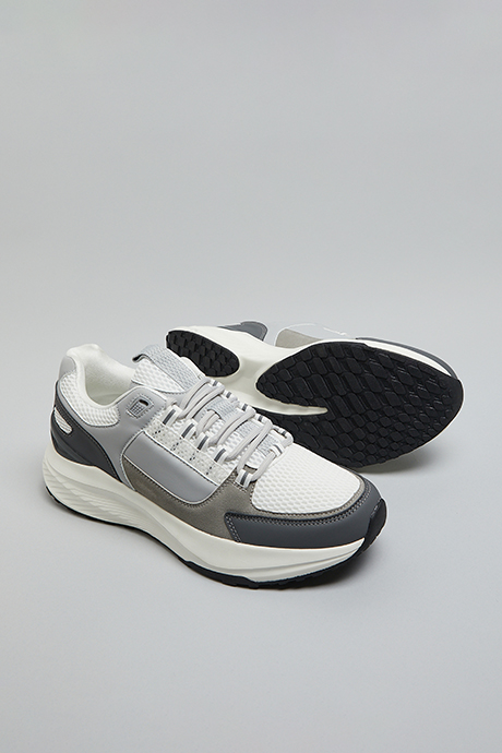 Textured Lace-Up Sneakers