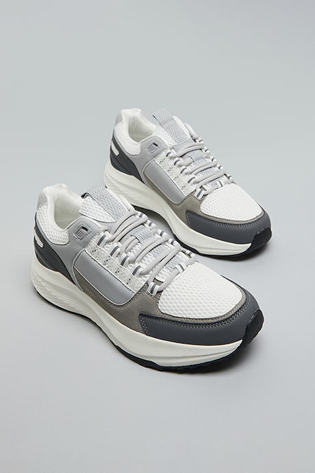 Textured Lace-Up Sneakers