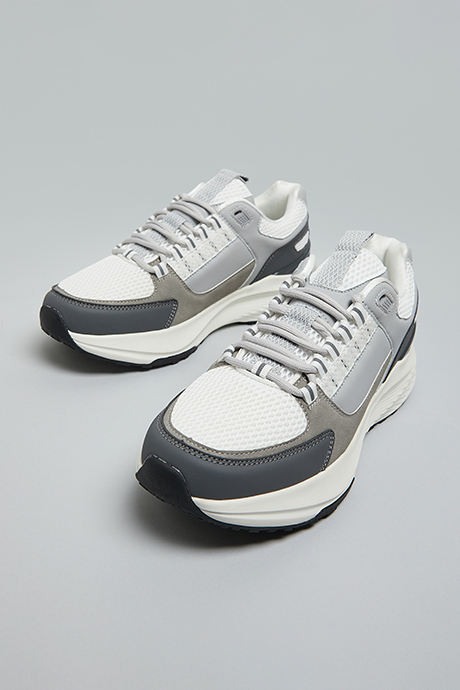 Textured Lace-Up Sneakers