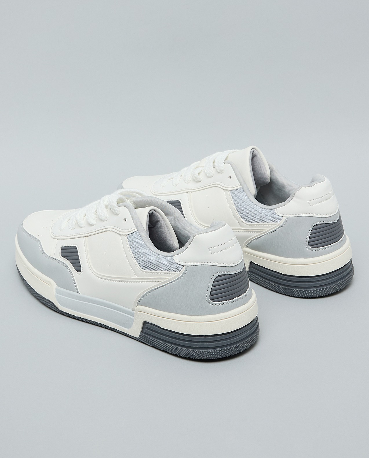 Color Block Lace-Up Sneakers