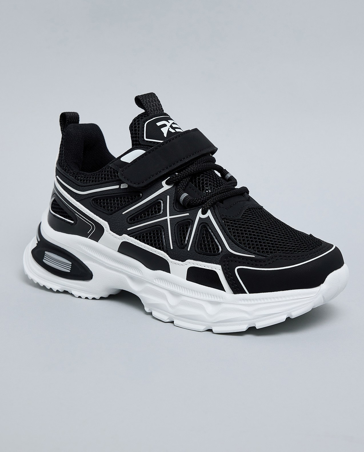 Mesh Detail Velcro Closure Sneakers