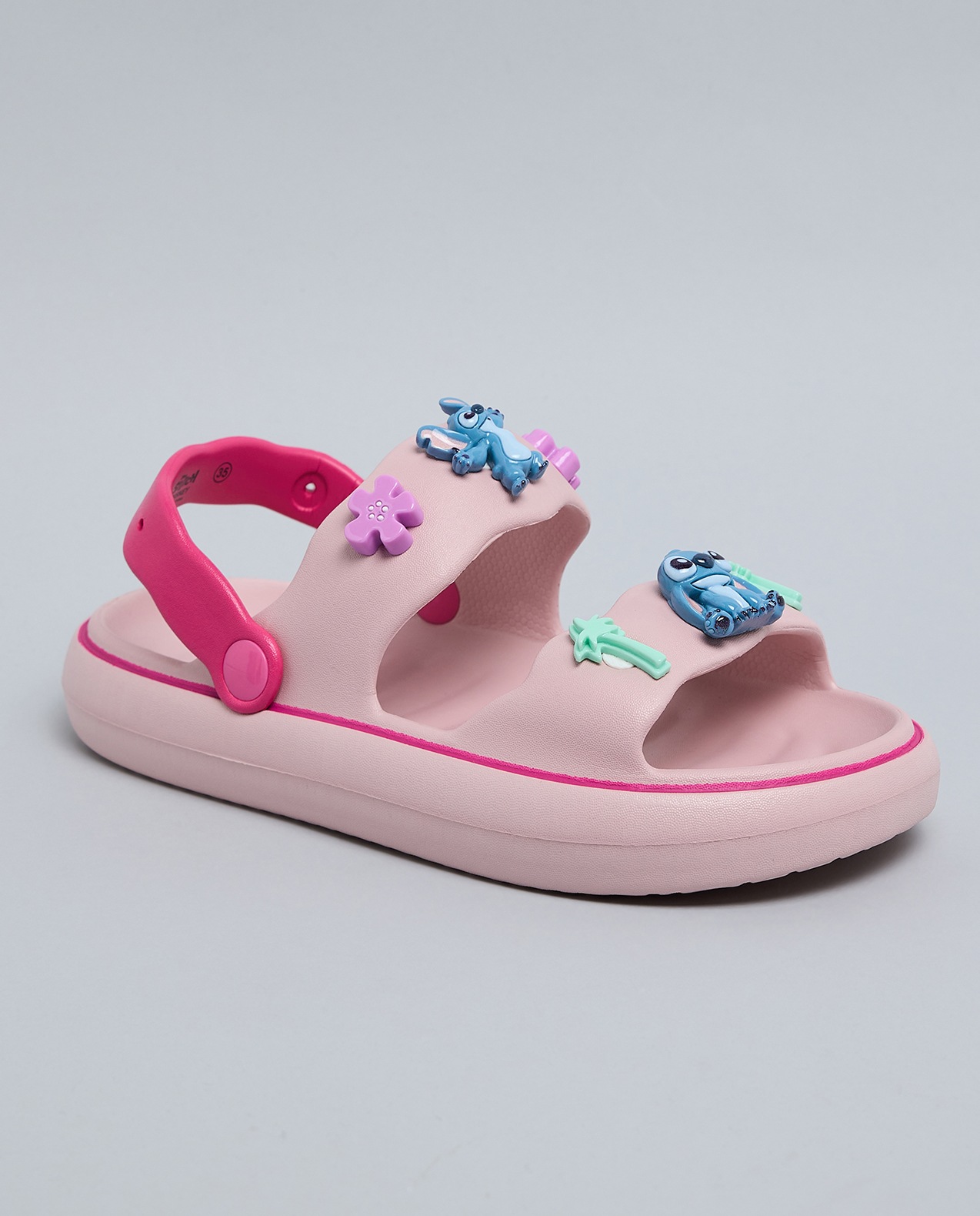 Stitch Charm Detail Slingback Sandals