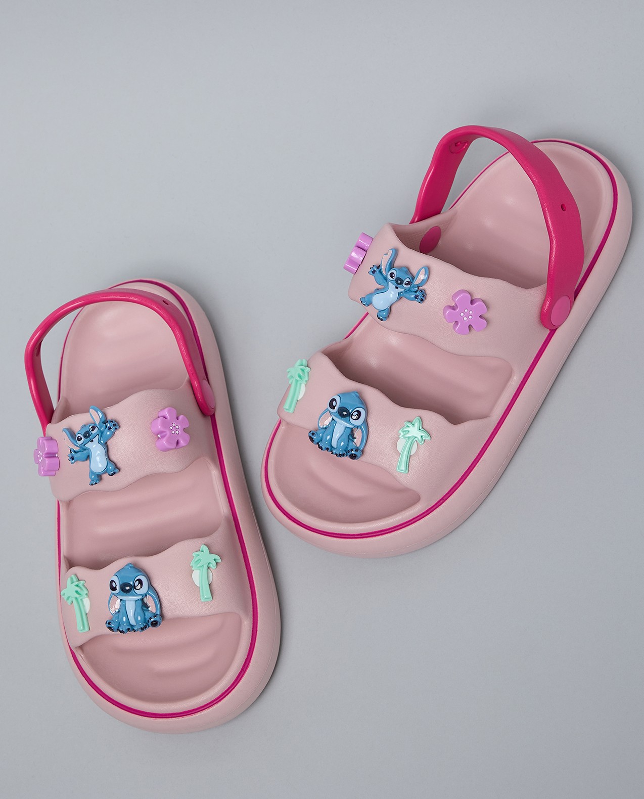 Stitch Charm Detail Slingback Sandals