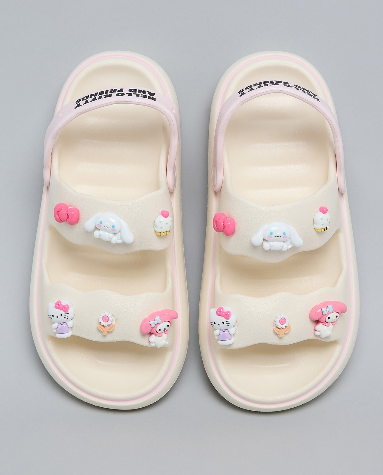 Hello Kitty Charm Detail Slingback Sandals