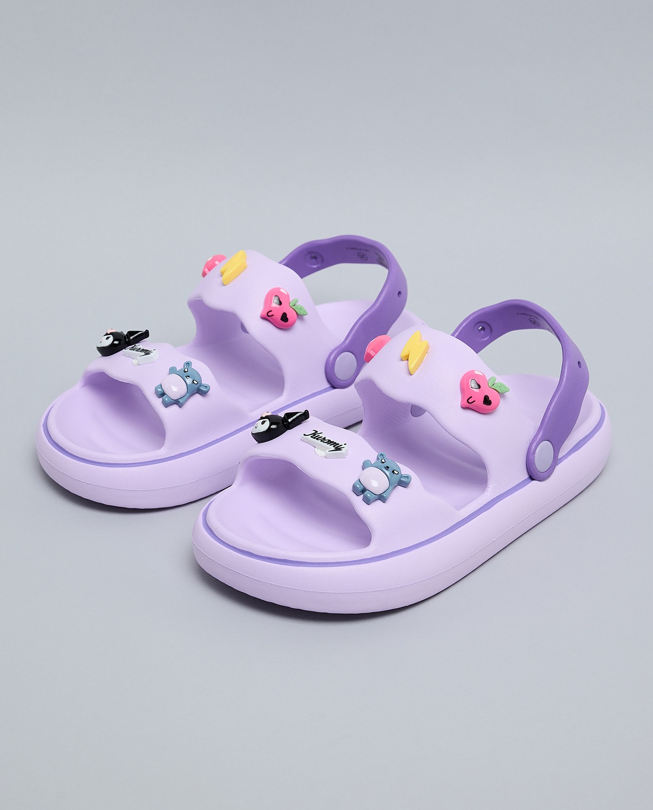 Kuromi Charm Detail Slingback Sandals