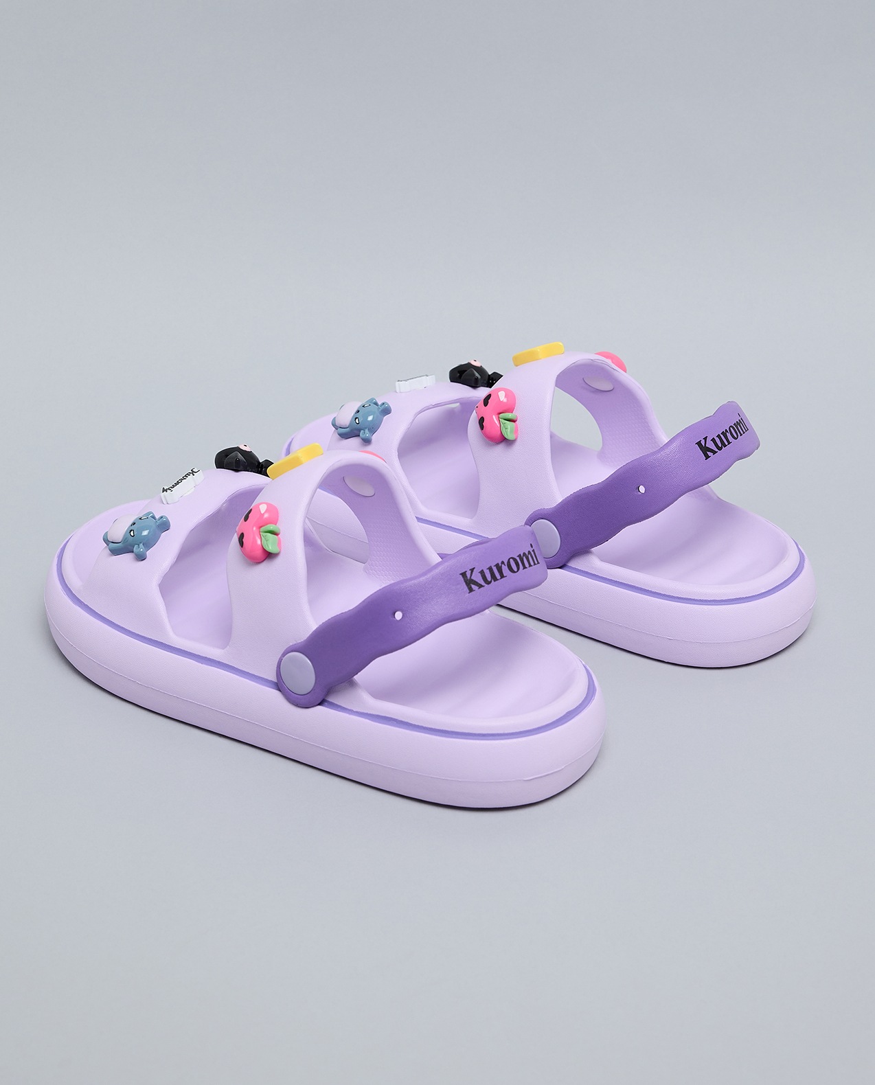 Kuromi Charm Detail Slingback Sandals