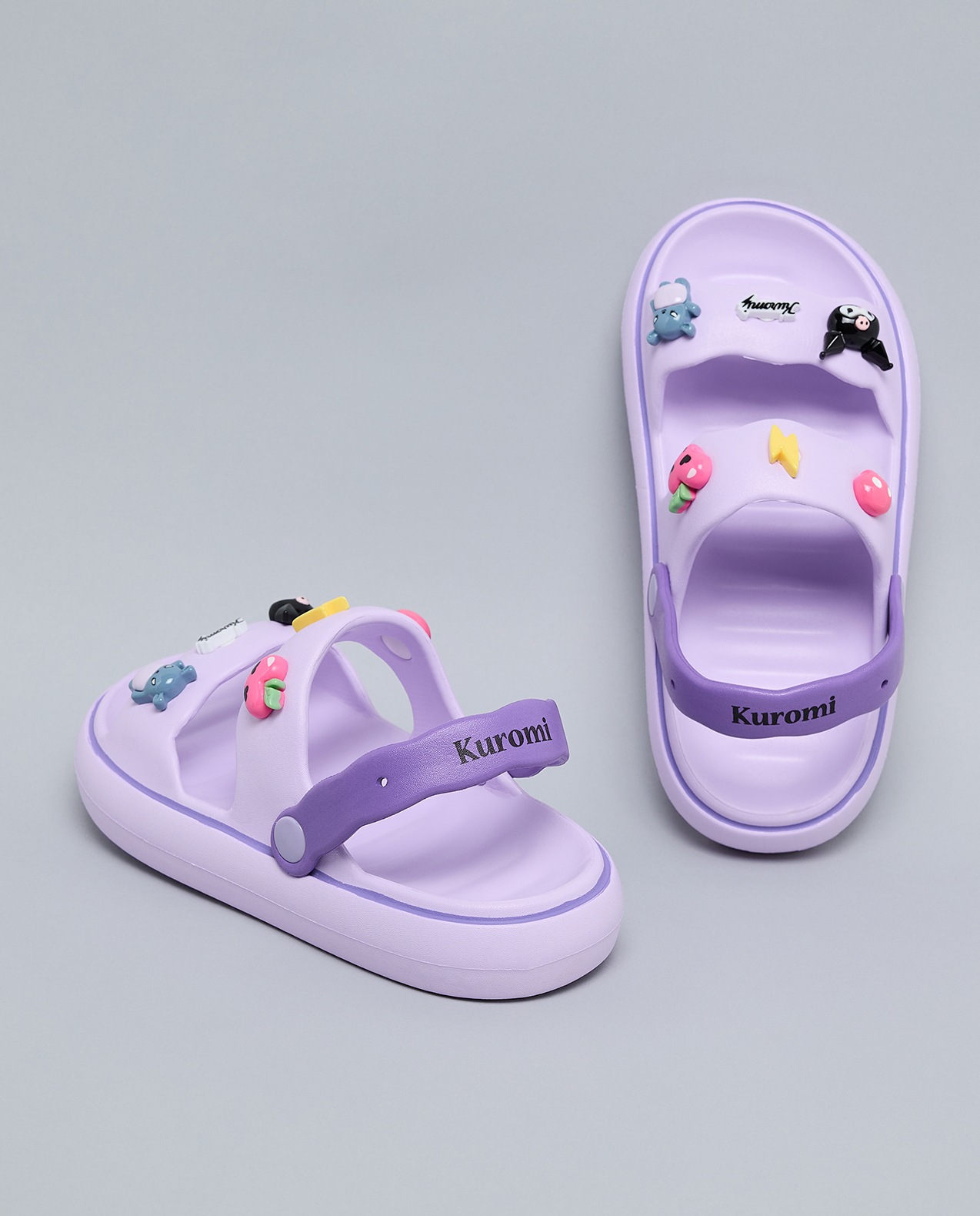 Kuromi Charm Detail Slingback Sandals
