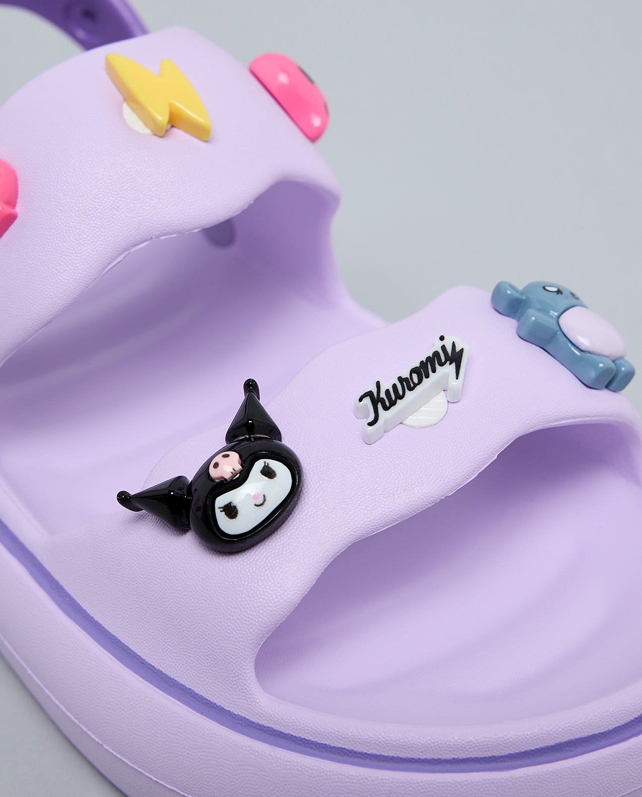 Kuromi Charm Detail Slingback Sandals