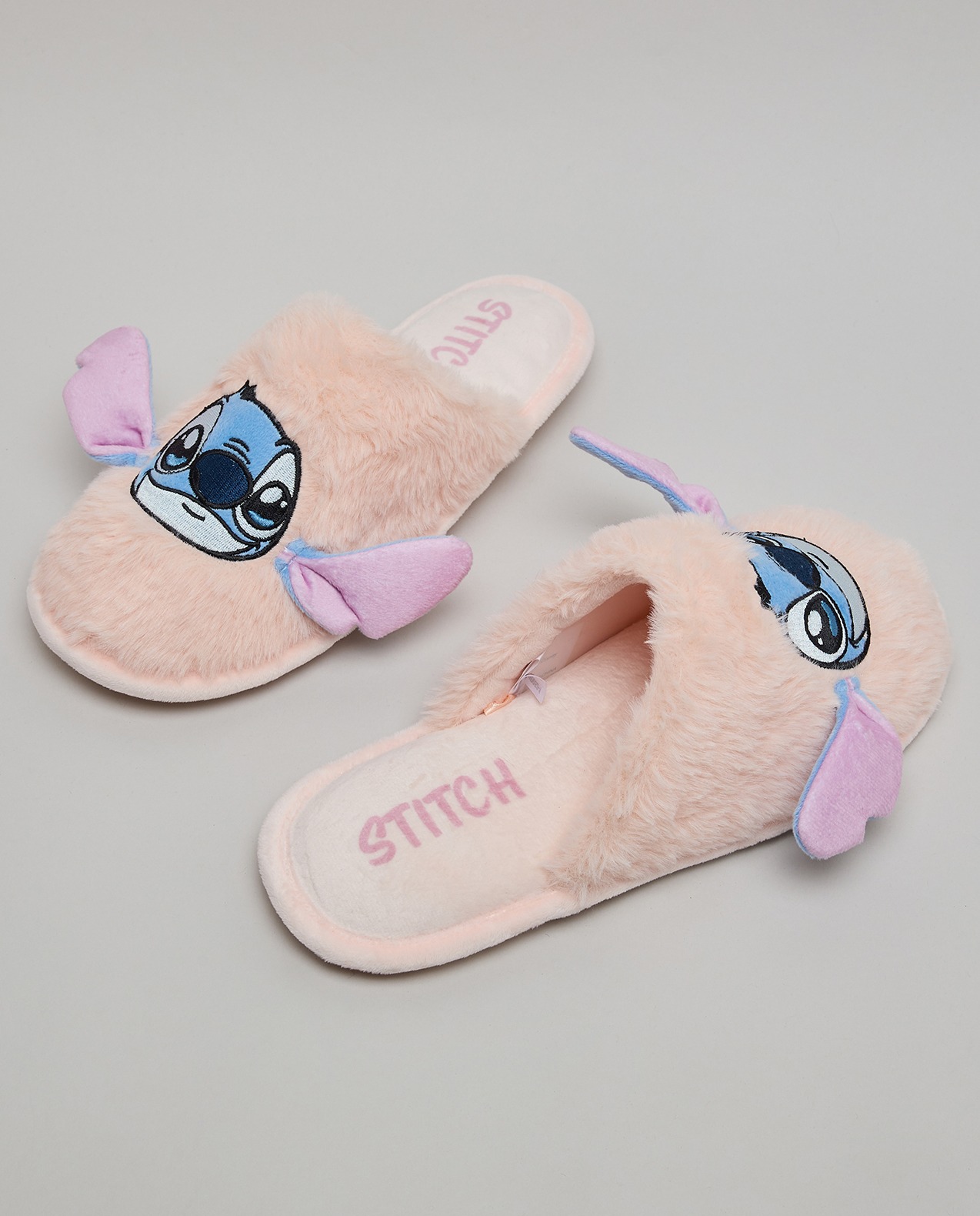 Stitch Appliqued Bedroom Slippers
