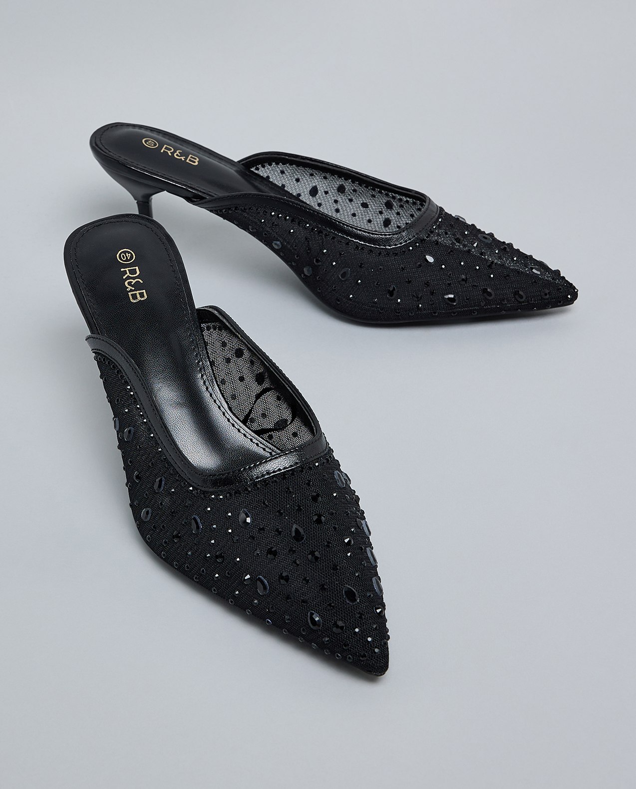 Embellished Mule Pumps
