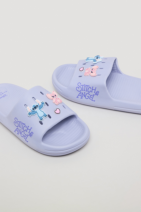 Stitch & Angel Charm Detail Slides