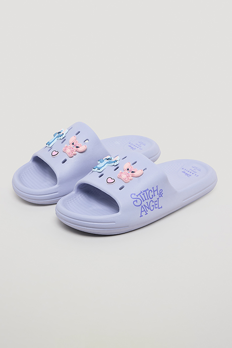 Stitch & Angel Charm Detail Slides
