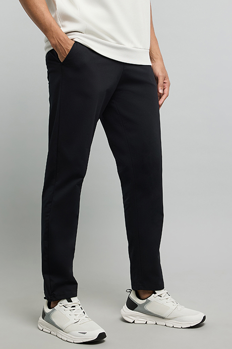 Solid Trackpants with Drawstring Waist