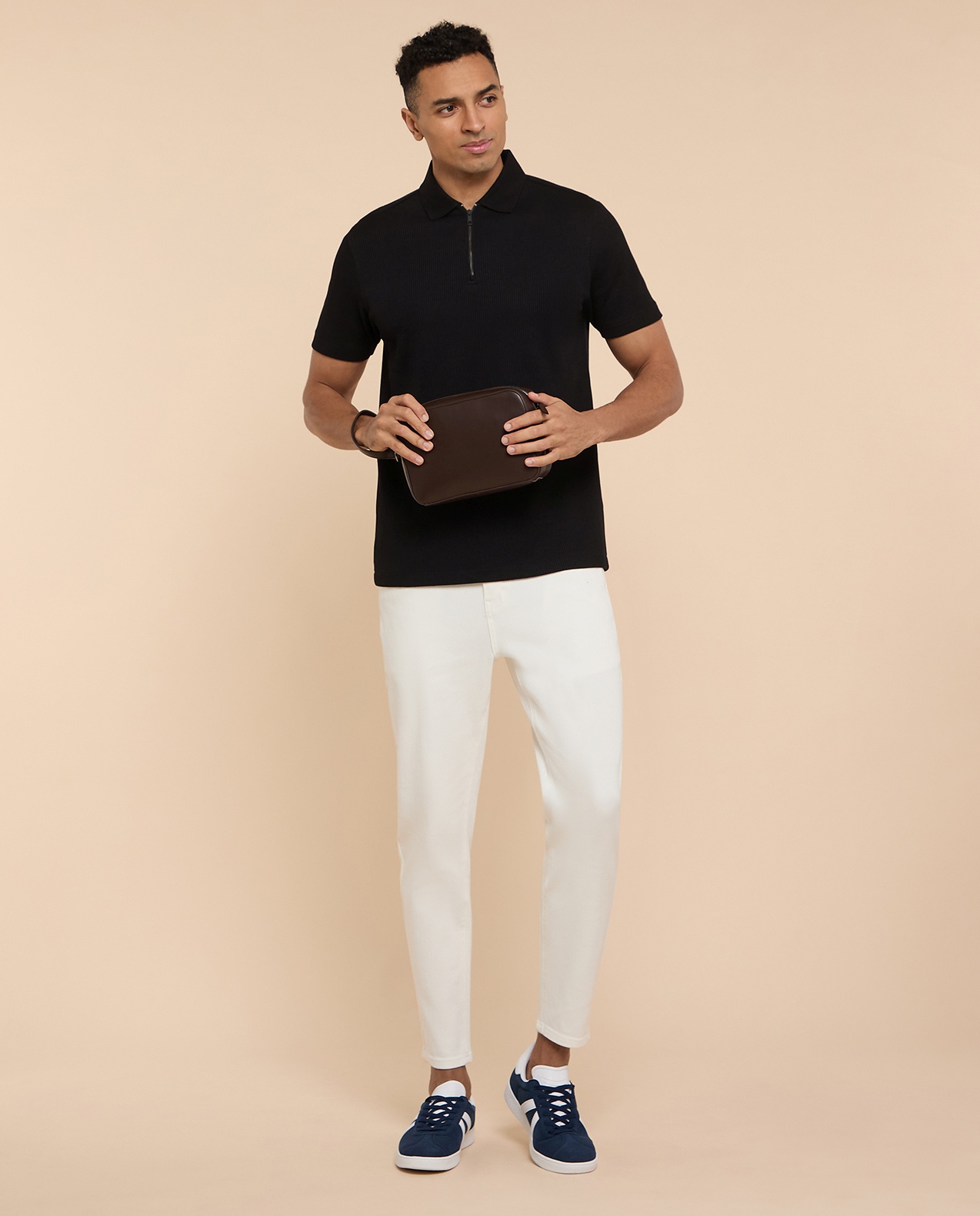 Solid Polo T-Shirt with Short Sleeves
