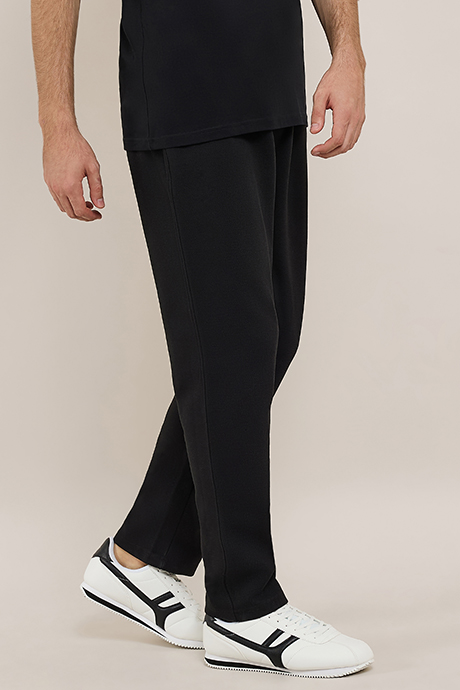 Solid Relaxed Fit Pants with Drawstring Waist