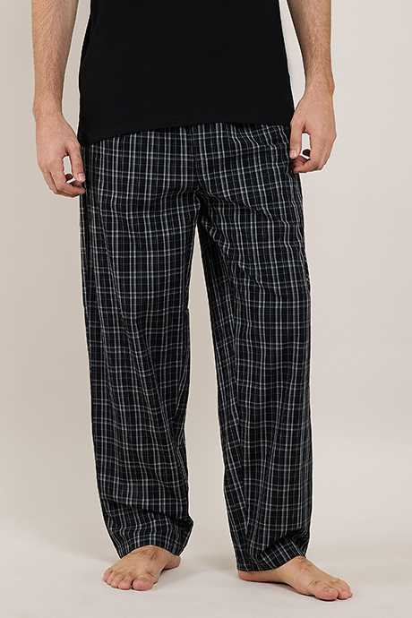 Plaid Lounge Pants with Drawstring Waist